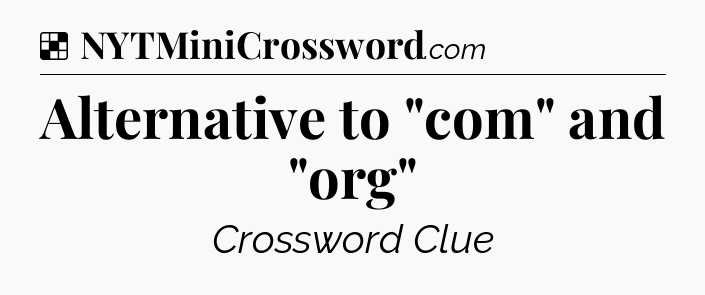 Solution: Alternative to 