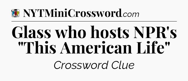 Glass who hosts NPR's 