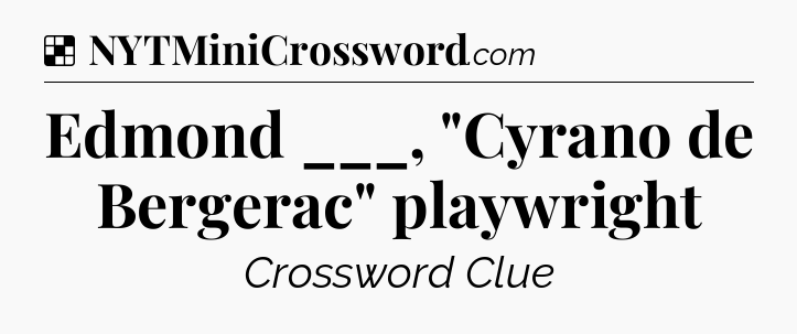 Solution: Edmond ___, 