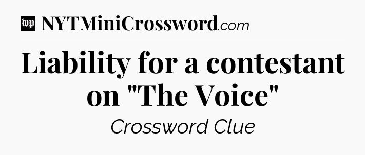 Liability for a contestant on 