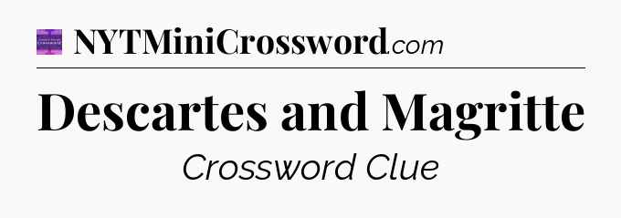 Descartes and Magritte - Thomas Joseph Crossword