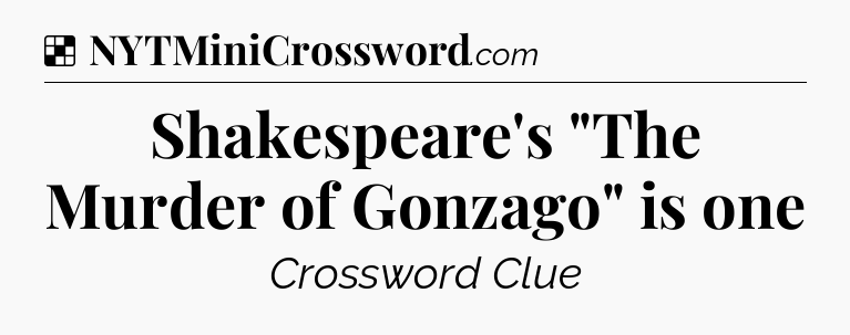 Solution: Shakespeare's 