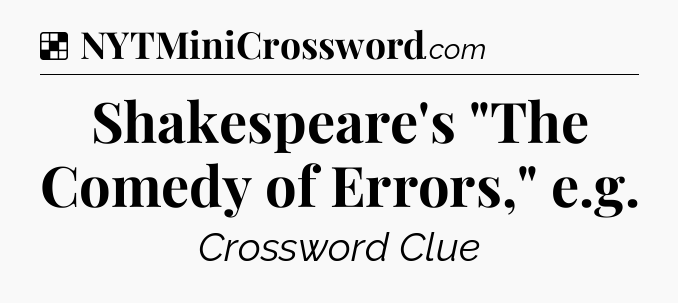 Solution: Shakespeare's 