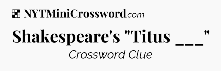 Solution: Shakespeare's 