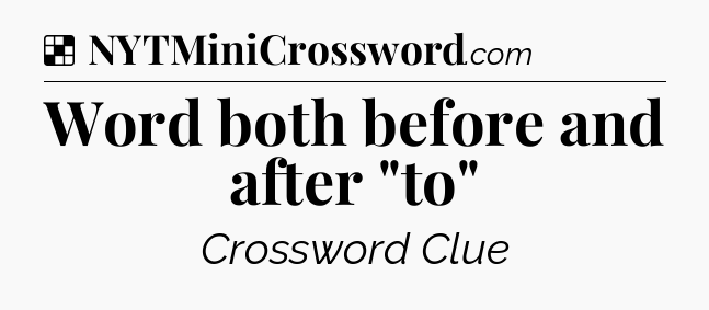 Solution: Word both before and after 