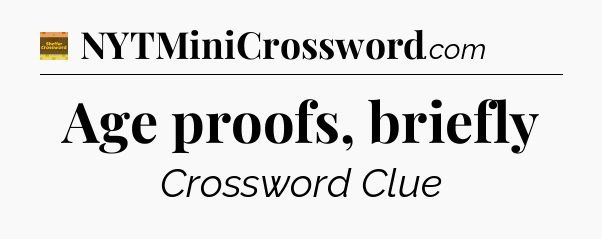 Age proofs, briefly - Eugene Sheffer Crossword