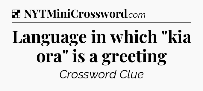 Solution: Language in which 