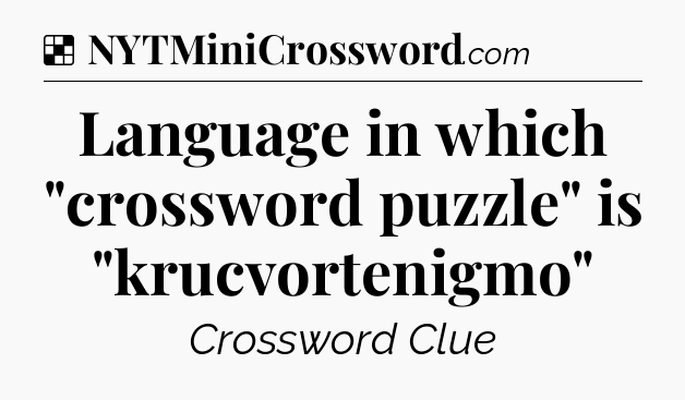 Solution: Language in which 