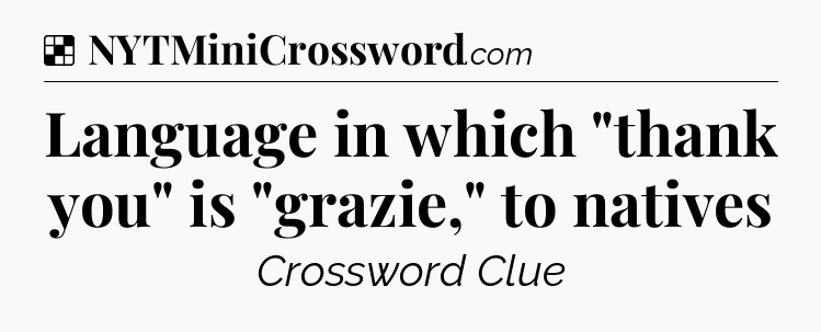 Solution: Language in which 