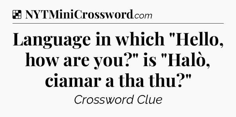 Solution: Language in which 