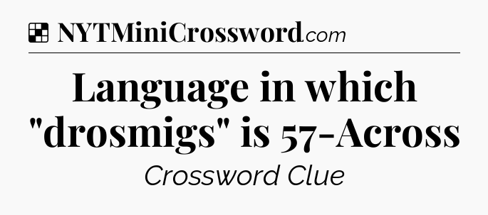 Solution: Language in which 