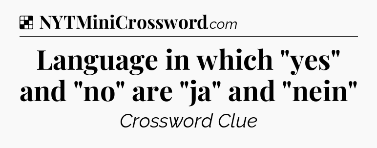Solution: Language in which 