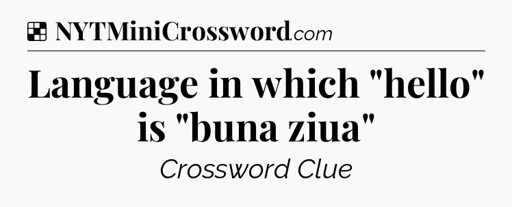 Solution: Language in which 