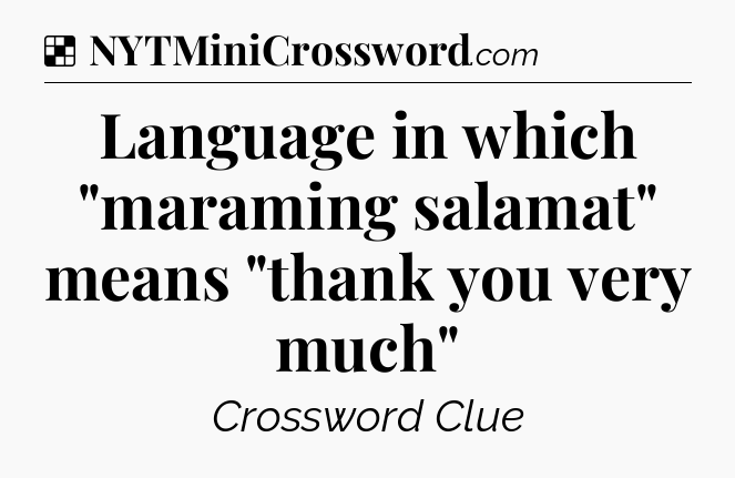 Solution: Language in which 