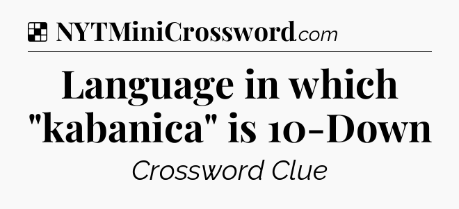 Solution: Language in which 