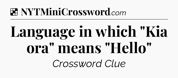 Solution: Language in which 