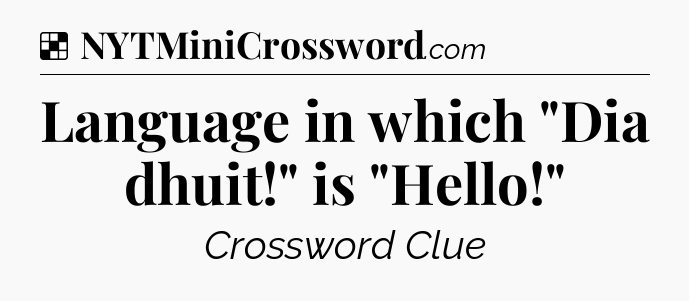 Solution: Language in which 