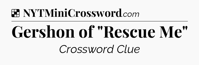 Solution: Gershon of 