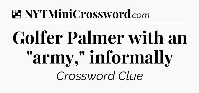 Solution: Golfer Palmer with an 