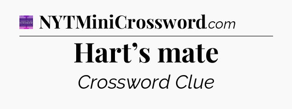 Hart’s mate - Thomas Joseph Crossword