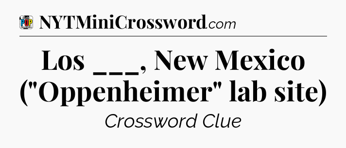 Los ___, New Mexico (