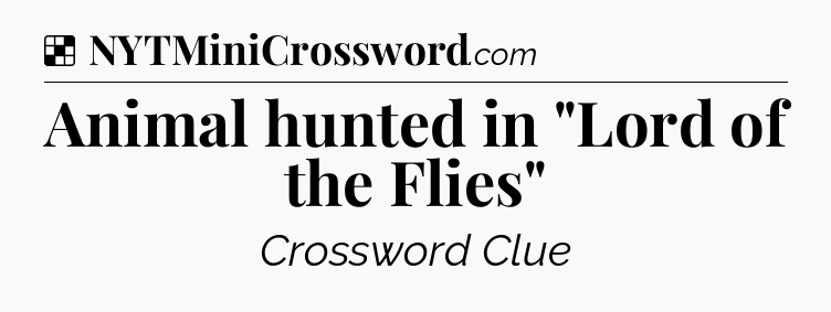 Solution: Animal hunted in 