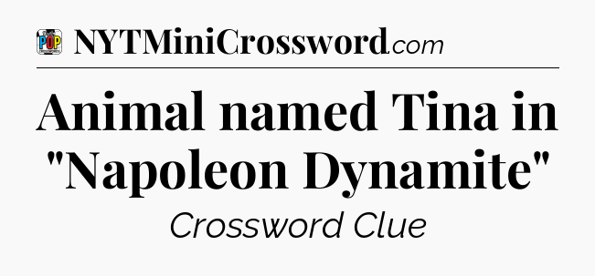 Animal named Tina in 