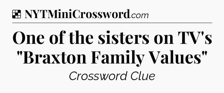 Solution: One of the sisters on TV's 