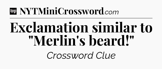 Exclamation similar to 