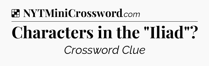 Solution: Characters in the 