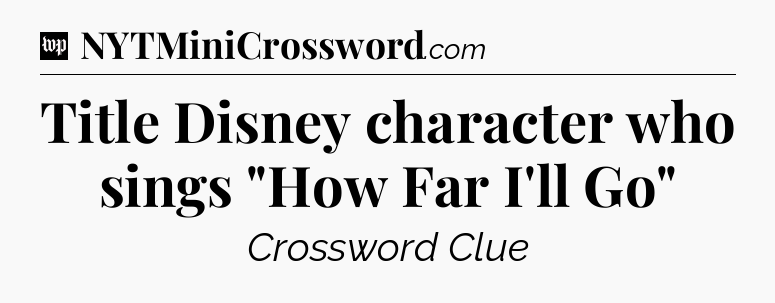 Title Disney character who sings 