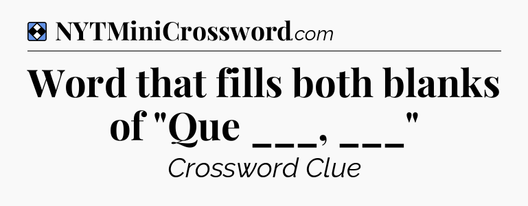 Solution: Word that fills both blanks of 