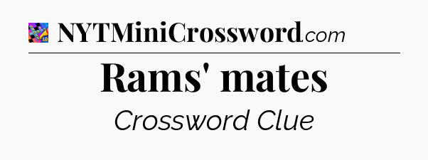 Rams' mates Crossword Clue