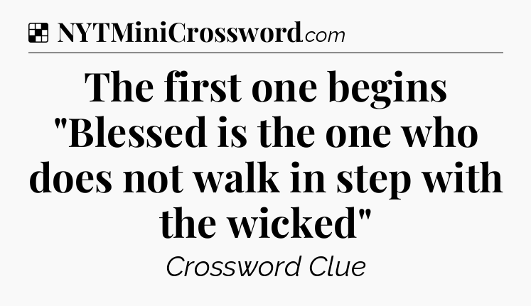 Solution: The first one begins 