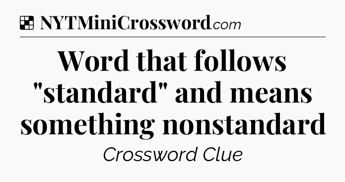 Solution: Word that follows 