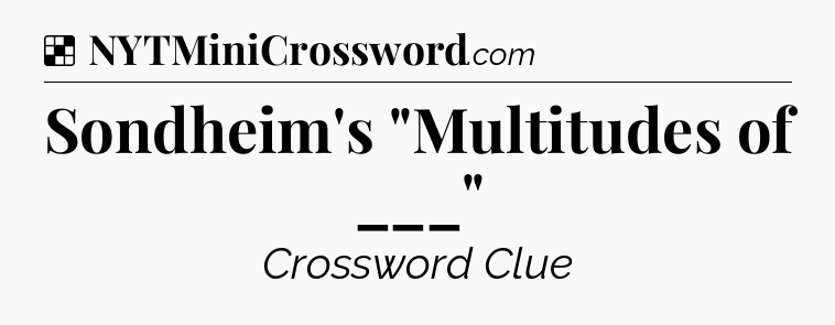 Solution: Sondheim's 