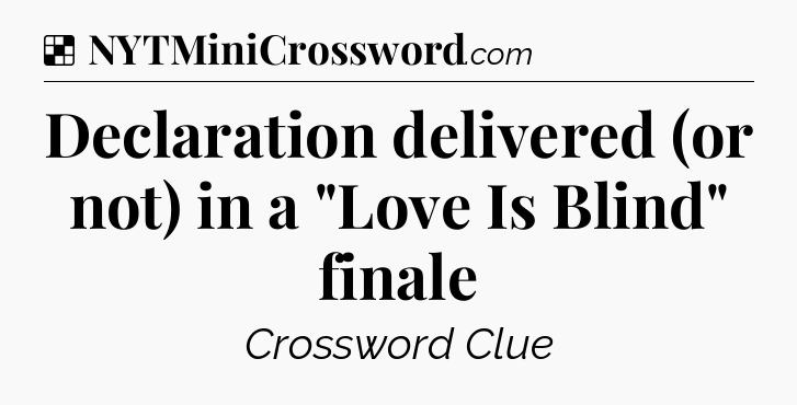 Solution: Declaration delivered (or not) in a 