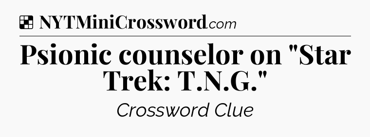 Solution: Psionic counselor on 