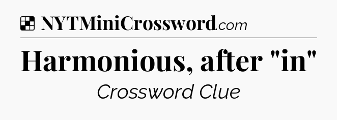Solution: Harmonious, after 