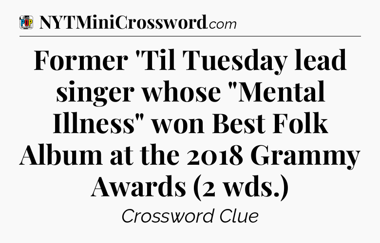 Former 'Til Tuesday lead singer whose 