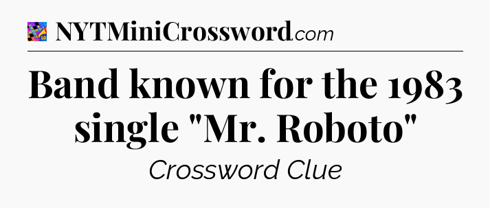 Band known for the 1983 single 