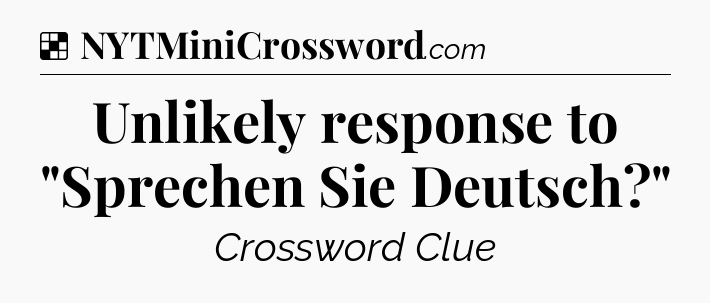 Solution: Unlikely response to 