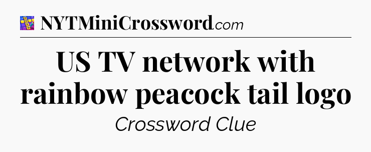 US TV network with rainbow peacock tail logo Codycross