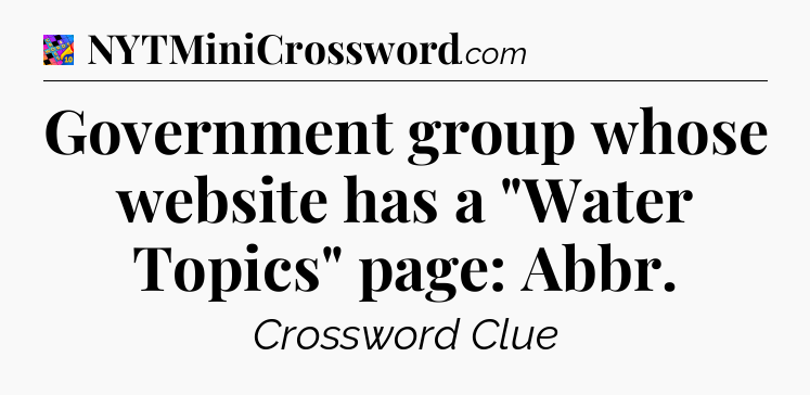 Government group whose website has a 