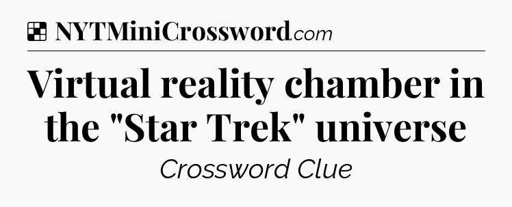 Solution: Virtual reality chamber in the 