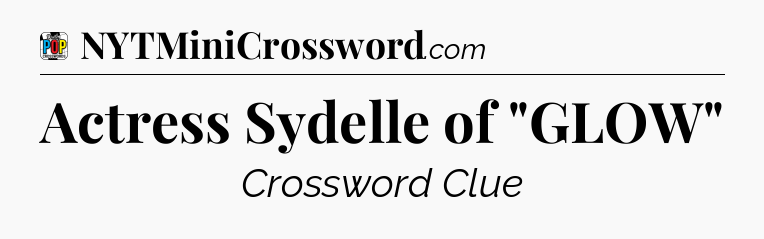 Actress Sydelle of 