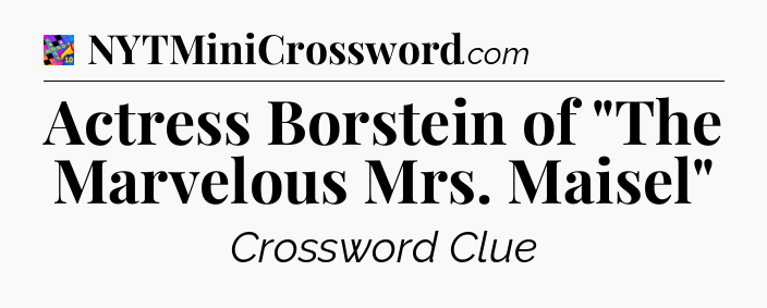 Actress Borstein of 