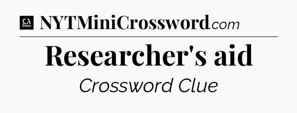 Researcher's aid - LA Times Crossword