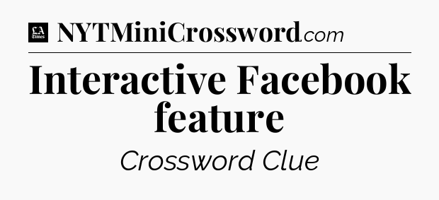 Interactive Facebook feature - LA Times Crossword