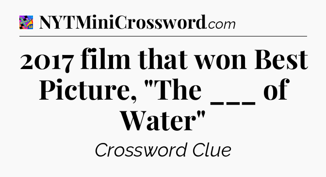 2017 film that won Best Picture, 